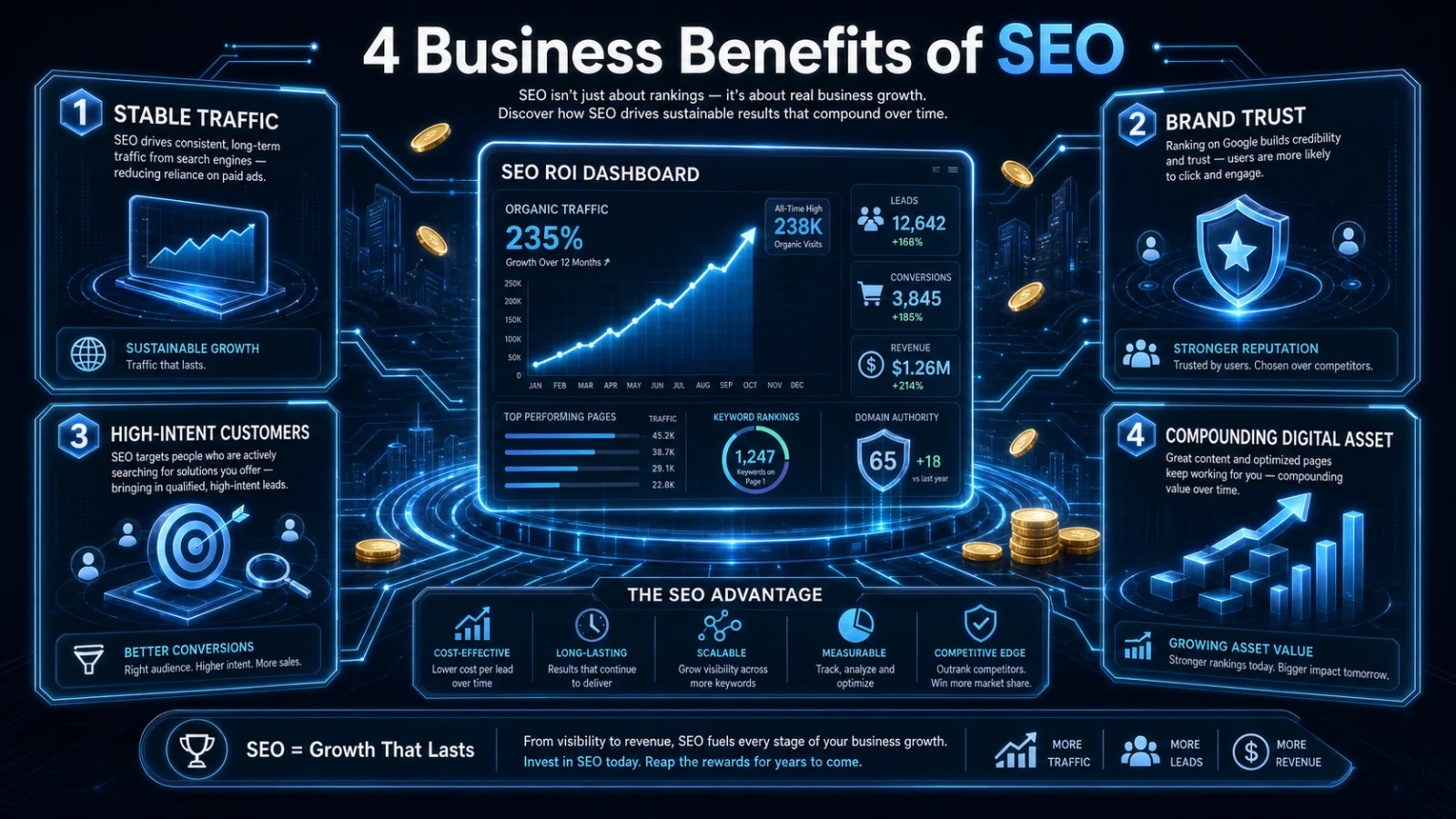 Seo 的四大好處與商業價值